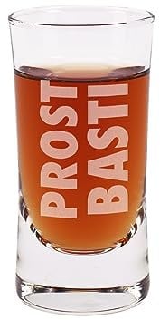 Herz & Heim® Schnapsglas mit individuellem Namen und Prost auf der Vorderseite graviert