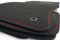 Fußmatten passend für VW Golf 5 6 Scirocco Jetta Velours Automatten Autoteppich Matten Set 4-teilig Schwarz Zierband rot