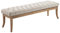 CLP Sitzbank Ramses mit hochwertiger Polsterung und Stoffbezug I Bank mit antik-Hellen Holzbeinen I Holzbank mit Einer Sitzhöhe von: 46 cm, Farbe:Creme, Größe:150 cm
