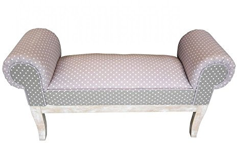 Beauty.Scouts Design POLSTERBANK Mary | 104 cm, champagnerfarben | nostalgische Sitzbank | rosa-braun-A-Ware-Sale