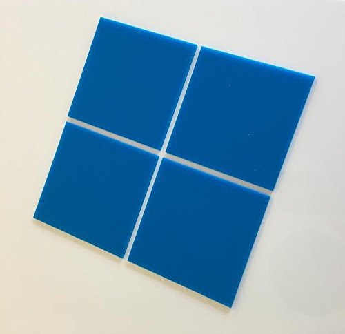 Super Cool Creations Quadratische Fliesen, Hellblau, 15 x 15 cm