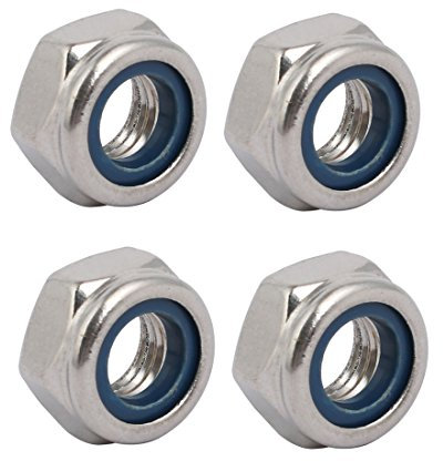 sourcing map 4Stk. Links Hand Sicherungsmuttern 304 Edelstahl Metrisches Gewinde M10 x 1,5mm de
