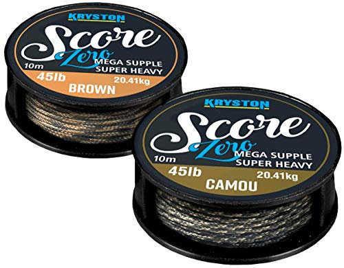 Kryston Score Zero Mega Supple Super Heavy 10m Camou 45lb 20,41kg KR-SC30 Leadcore Lead Core Vorfach Karpfenvorfach