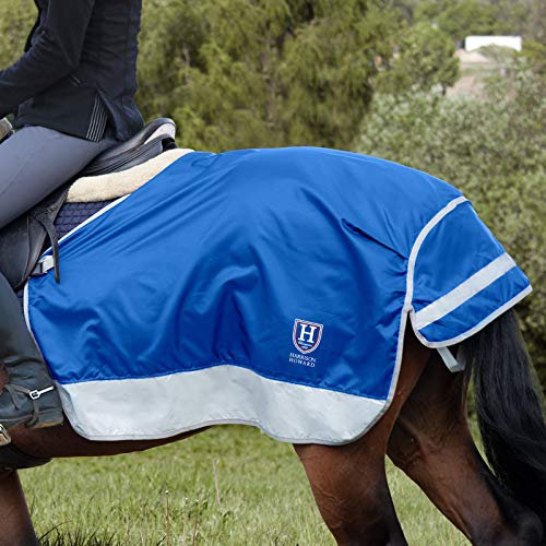 Harrison Howard FocalMax Quarter Übungsblatt mit Fleecefutter Wettkampfteppich Hi-Vis Horse Exercise Reflektierende Nachtsicherheit mit Heckklappe