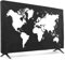 kwmobile Dust Cover for 55 TV - Flat Screen TV Protector - Travel Outline White/Black