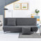 Klappsofa Bezug Stretch Sofabezug ohne Armlehnen,Einfarbiger Schlafsofa Sofahusse Stretch Sofa-Überwürfe Antirutsch Sofa Abdeckung Schonbezug Stretchhusse All-inclusive Couch überzug E 160-190CM