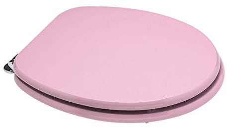 Tapa de inodoro con forma universal personalizada de madera revestida de resina de poliéster, color a elegir (rosa susurro)