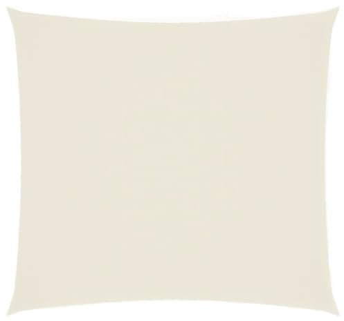 vidaXL Sonnensegel Wasserfest Sonnenschutz Windschutz Sonnendach UV Schutz Garten Terrasse Balkon Oxford-Gewebe Quadratisch 4,5x4,5m Creme