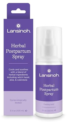 Lansinoh Herbal Perineal Spray, Postpartum Essentials, 3.5 Ounces