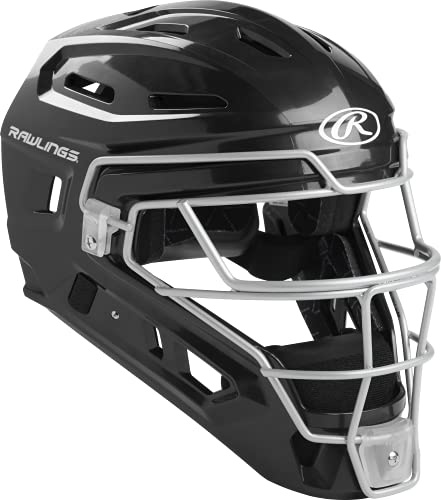 Rawlings 2022 Renegade 2.0 Hockey Style Catcher Helm Senior schwarz/silber