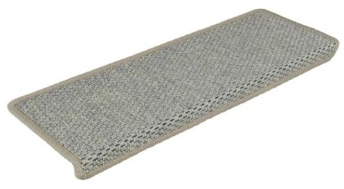 vidaXL Treppenmatten 15 STK., Stufenmatten Selbstklebend, Treppenteppich in Sisal-Optik, Treppenstufenmatte Treppenschutz, 65x21x4cm Hellgrün
