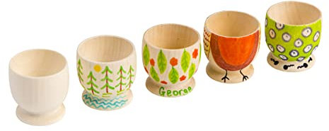 Craftplay Coquetiers en Bois à Peindre et à coiffer - Lot de 10