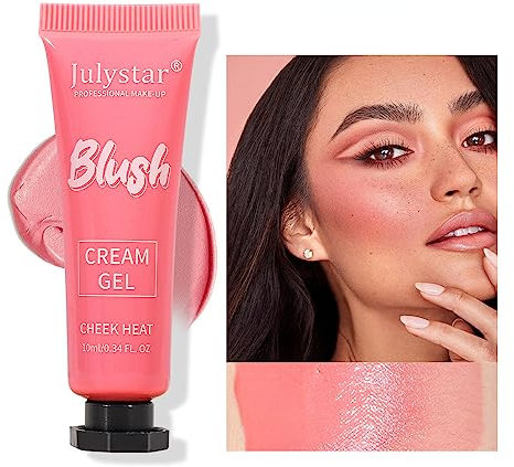 INTEROOKIE Blush Balm – Natürliches, feinschimmerndes Rouge-Make-up mit hochglänzender Kontur und mehrfarbiger, matten Schwellungen, 6-Farben-Rouge-Tan-Palette (02#10ML)