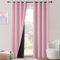 MRTREES Blickdichter Vorhang mit Ösen Gardinen Kinderzimmer Mädchen 100% Blackout Curtain Vorhangthermo Wärmeisolierend Gardinen Wohnzimmer Modern Kurz 2er Set, 160 cm Lang, 140 cm Breit, Rosa