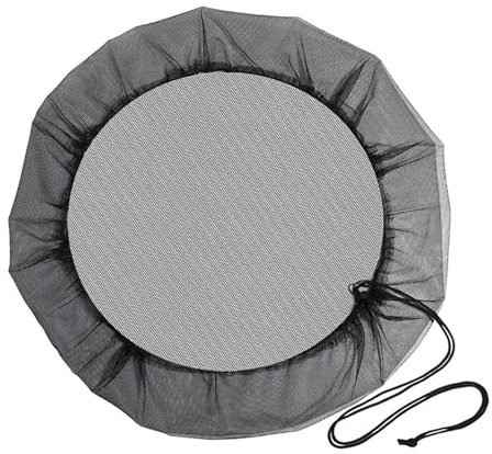 Red para barriles de lluvia, cubierta ajustable, tapa de barril de lluvia con goma, 60/80/95/100 cm de diámetro, red de protección para barril de lluvia, cubierta protectora contra las hojas y