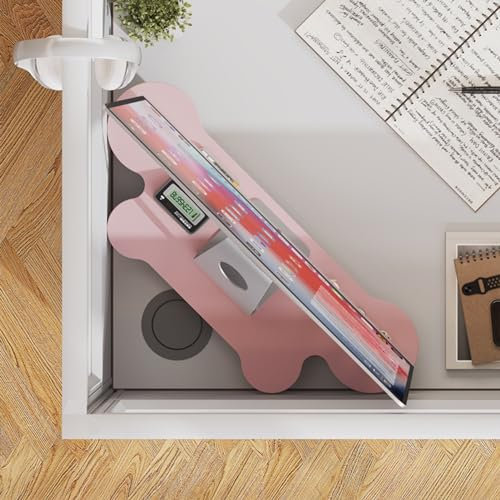 Monitorständer Universeller Computerständer in Niedlicher Form, Desktop-Monitorregale Büroorganisation, Monitorerhöhung aus Holz für Drucker / Laptop / Bildschirm ( Color : Pink , Size : Height 6.2cm(