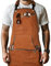LEATHER VILLAGE Work Apron -Brown- Heavy Duty Wood Working Apron for Men with Tool Pockets for Woodworkers Blacksmiths Carpenters M-XXL