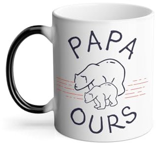 Mug Thermo-réactif Tasse Magique - Papa Ours Famille Mignon Animal - 325 ml