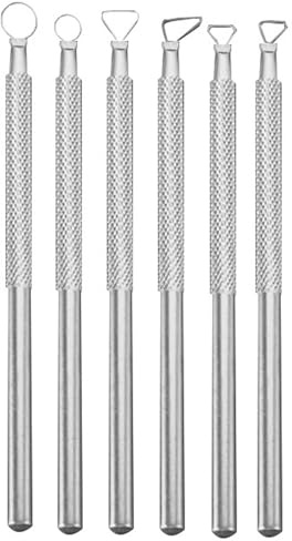 Clay Sculpture Tools,Clay Sculpting Tools Pottery Turning Xiem Trimming Sgraffito Metal Carving Tool 6pcs Set Scraper Mini Ribbon Loop Cutting Smoothing Hoop,Ceramics & Pottery 6Pcs/Set Aluminium