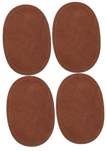 TOPPERFUN 2 Paare Ovale Ellenbogenflicken Aus Pu Zum Aufnähen Für Herren, Schutz Vor Reibung Und Druck, Reparaturflicken Für Kleidung, Diy-kleidungsreparatur, Nähapplikationen Für Jacken Und