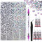Canvalite 28000PCS Resin Jelly Rhinestones for Crafting,Clear AB Flatback Gems, Bedazzling Crystal with 5 X 2.5g B7000 Jewelry Glue and Tweezers and Dotting Pen for DIY Crafts Clothing Shoes Nail Art