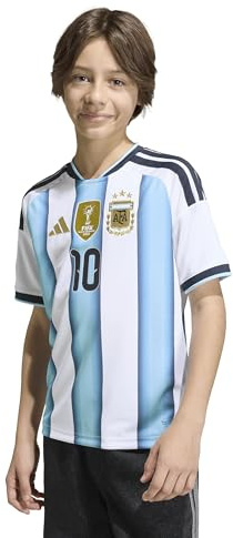 adidas Kids Argentina Home Shirt Messi 2026 Juniors Short White/Blue 13 Years