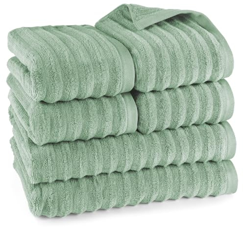 Pure Label Handtücher Set 6-TLG 2x70x140 4x50x100 Salbeigrün | Weich, saugstark und pflegeleicht – für ein angenehmes Gefühl jeden Tag