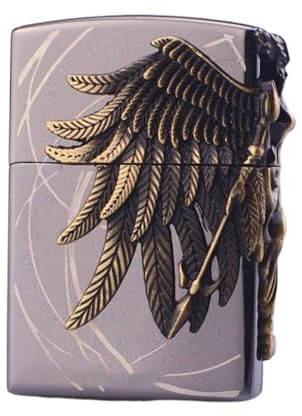 Vintage Metal Flip-Top Gas Lighter - Windproof Soft Flame, Refillable Fuel Lighter, Outdoor Camping Gift (Butane Not Included)(Black)