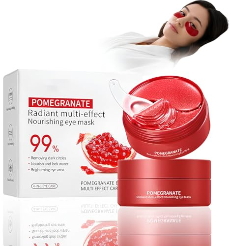 60PCSCollagen Augenpads, Augenpads Gegen Augenringe, Under Eye Patches | Augenmaske kühlend, Feuchtigkeitsspend, Augenringe Entfernen, Tränensäcke, Mindern Falten und Schwellungen-rot