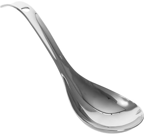 CIYODO Cucchiaio per Riso in Acciaio Inossidabile Non Stick con Manico Lungo Paletta Robusta e Pratica per Casa Ristorante e Hotel Accessorio Cucina Sicuro e Durevole