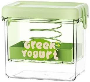 Greek Yoghurt Strainer, Multi Yogurt Press with Fine Filter Strainer and Lid, 1L Capacity Bowl Yogurt Makers Leak-Proof and Reusable for Thick Greek Yogurt, Soybean Milk, Berries, Soup