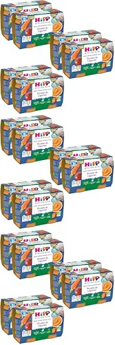 HiPP - Mon Dîner Bonne Nuit - Risotto de Légumes Dès 8 Mois 12 Pots de 190 g (Lot de 3)