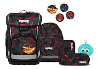 ergobag cubo light Bundle Set AW25/26, ergonomischer Schulranzen, extra leicht, Set 6-teilig, 860 g TaekBärdo - Grau