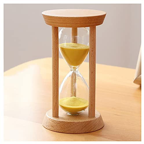 Sablier, Sablier en bois/verre, sablier forme d'œuf, 3/5/10/15/20/30 minutes, for enfants, salle de classe, cuisine, jeux, brossage(Unique Colour,30 minutes)
