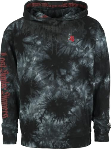 Rock Rebel by EMP Herren Grauer Kapuzenpullover im Batik-Look