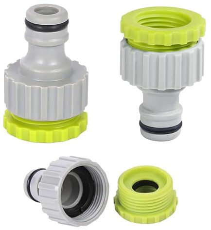 3pcs Adaptateur Robinet Tuyau Arrosage,Fileté Femelle 1/2 & 3/4 - Adaptateur Tuyau d'Arrosage,Connecteur Tuyaux,Raccord Robinet Universel,Set de Raccord de Tuyaux Pour l'irrigation de Jardin Cuisine
