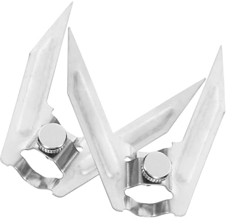 ADOCARN Tourne Broche Pratiques et Stables Fourchettes à Barbecue en Acier Inoxydable Argenté Lot de 2 pour Poulet Rôti et Grillades à Usage Domestique