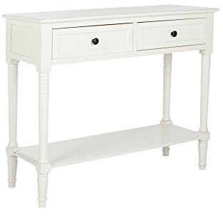 SAFAVIEH Zeitgenössisch Akzenttisch aus Holz, Gebeizt und Creme, 35 X 91 X 74.93
