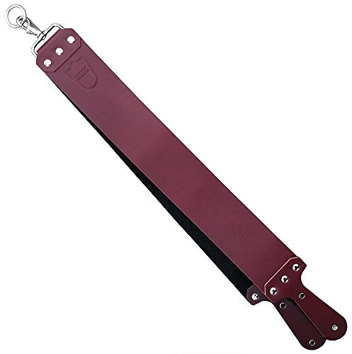 Parker Safety Razor Parker main 3 X 27 Rouge Latigo cuir rasoir droit Strop - Made In The E.U.A. Rouge-marron