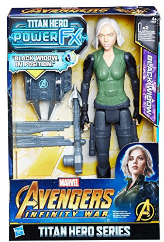 Hasbro Avengers E0614EW0 Titan Hero Power FX Black Widow con confezione da action figure