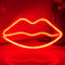 JYWJ Lip Neon Sign,USB or 3-AA Battery Powered Neon Light,LED Table Decoration,Bedroom Wall Decoration,Birthday Gift,Wedding Supplies Business Gift (Red)