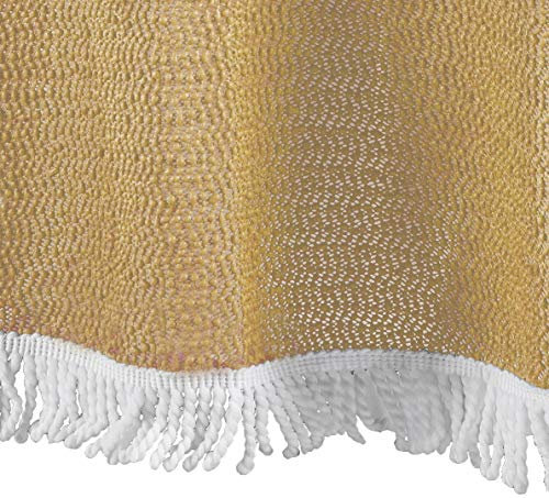 Trendyshop365 Outdoor Gartentischdecke Beige Eckig 160x130 cm Wetterfest Abwischbar Rutschhemmend Tischdecke