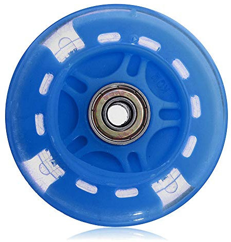 80 mm LED Flash Roue lumineuse avec 2 roulements à billes Abed-7 pour mini trottinette Micro (Bleu)