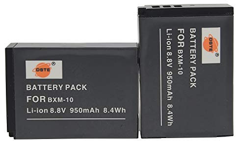 DSTE 2pcs 8.8V 950mAh BXM-10 rechargeable li-ion Batteria Compatibile per XiaoYi BXM-10,XiaoYi YI-M1 Mirrorless