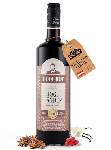 Hödl Hof Kräuter-Likör 1,0L I Hochwertiger Joglländer-Likör aus steirischen Kräutern & Blüten I Premium Kräuterlikör mit Noten von Kaffee & Vanille I Edle Spirituose 25% vol