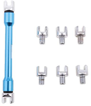 Tenlacum - Juego de llaves universales para radios de motocicleta (5,0-6,8 mm, 2 colores), color rojo y azul