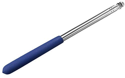 N/A Teleskop-Flaggenmast 1,6 m, Edelstahl, Teleskop-Flaggenmast für Lehrer, Blau