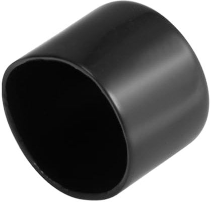 sourcing map 8pcs Rubber End Caps 42mm ID Vinyl Round End Cap Cover Screw Thread Protectors Black