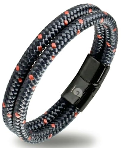 Galeara design Bracciale in corda I Paracord I Bracciale in tessuto Noa I Nautico Uomo Donna