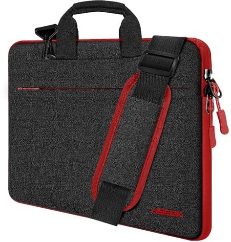 HSEOK 15 15.6 16 Zoll Laptoptasche Hülle, Griff Umhängetasche Wasserabweisend Schutzhülle Kompatibel mit MacBook Pro 16 M4 M3 M2 M1, Mac 15 14, XPS 15 und den Meisten 14-16 PC,B02K02